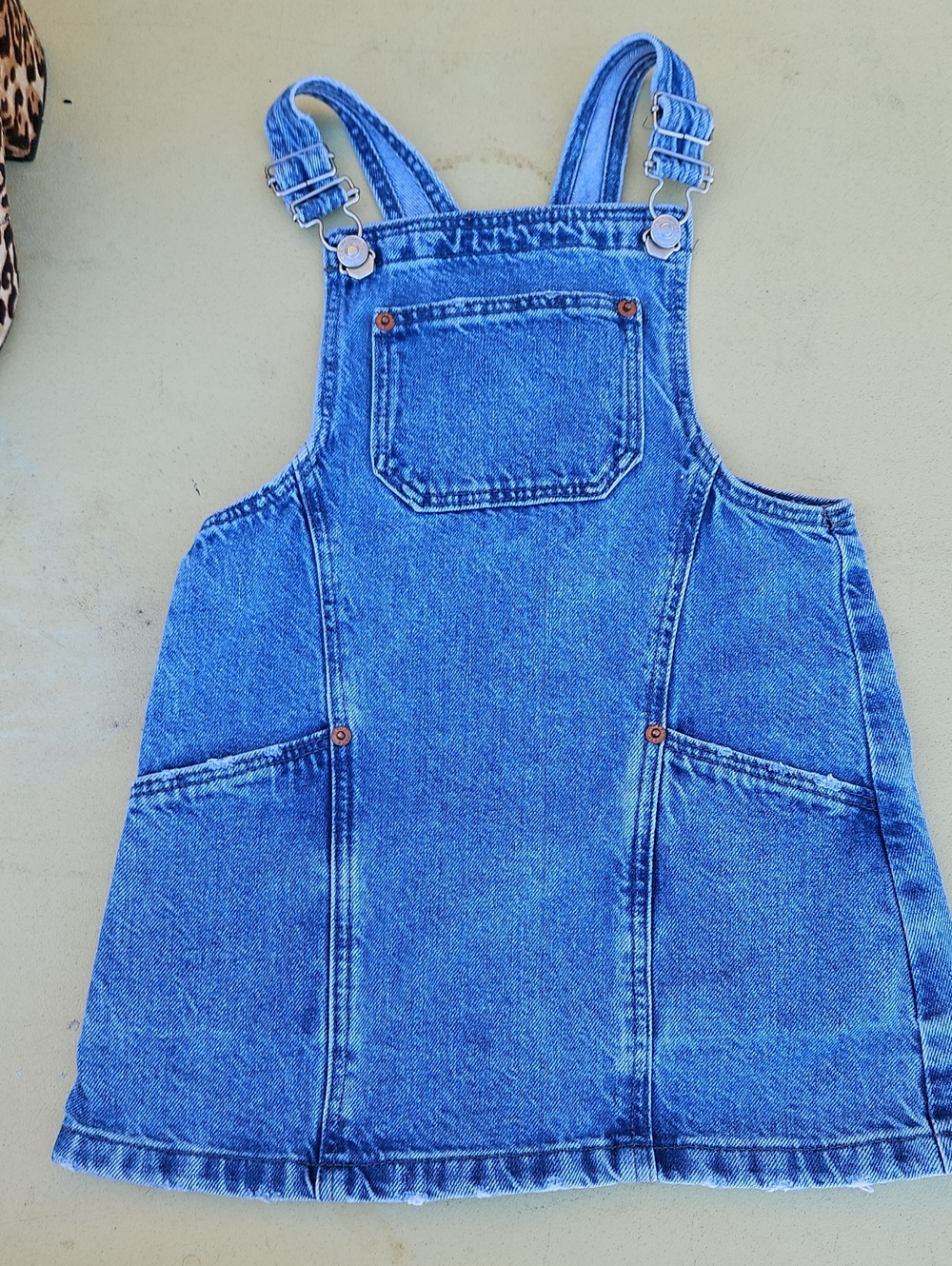 Zara Blue Denim Kids Overall Dress